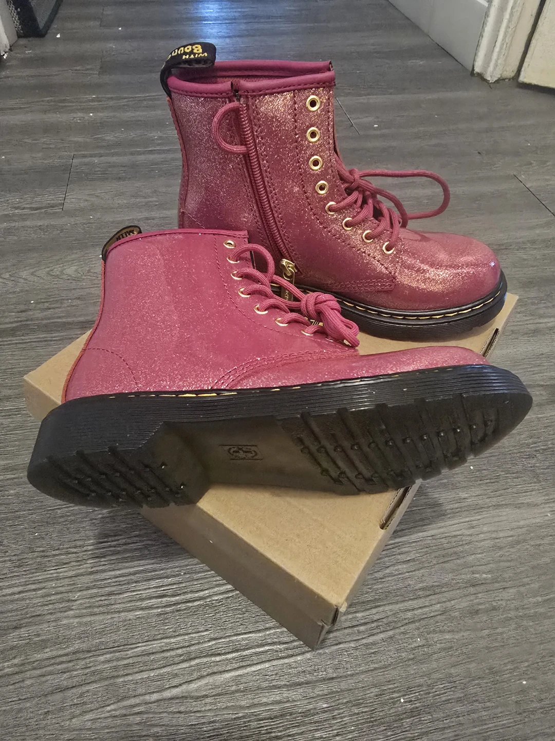 Dr. Martens Pink Glitter Boots - photo 2