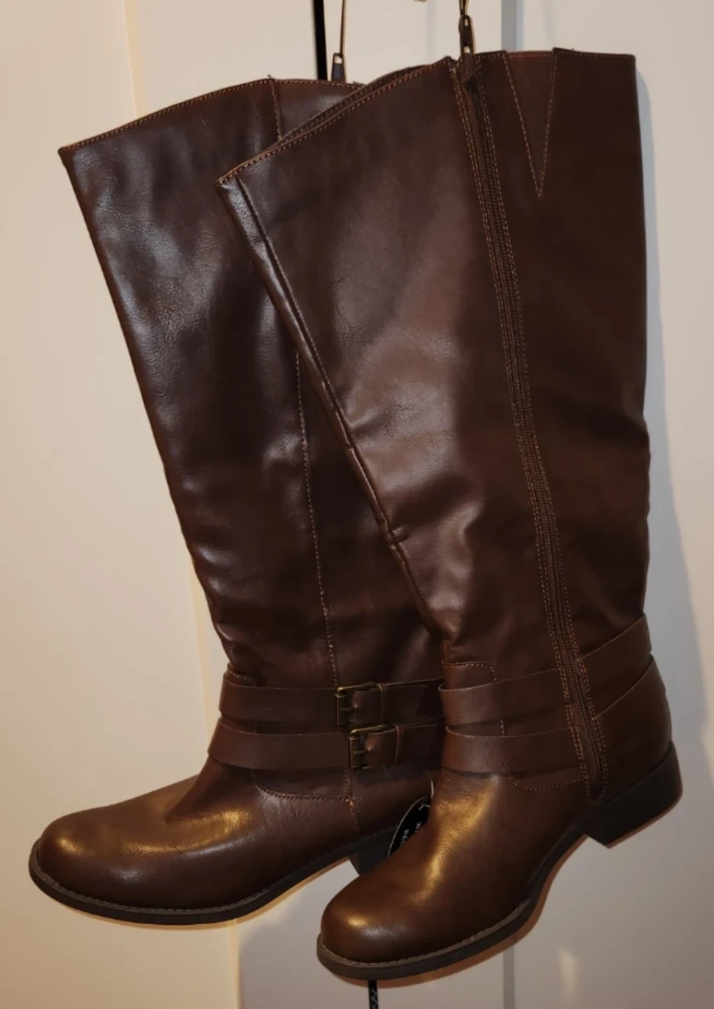 Style & Co. Women's Brown Faux Leather Knee-High Boots Size 8.5 - photo 3