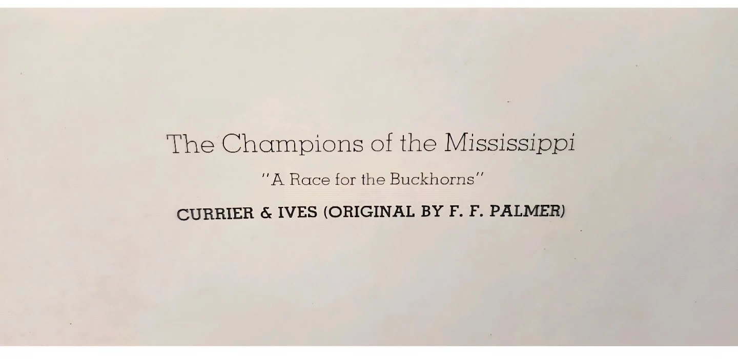 Currier & Ives "The Champions of the Mississippi" Print - photo 2
