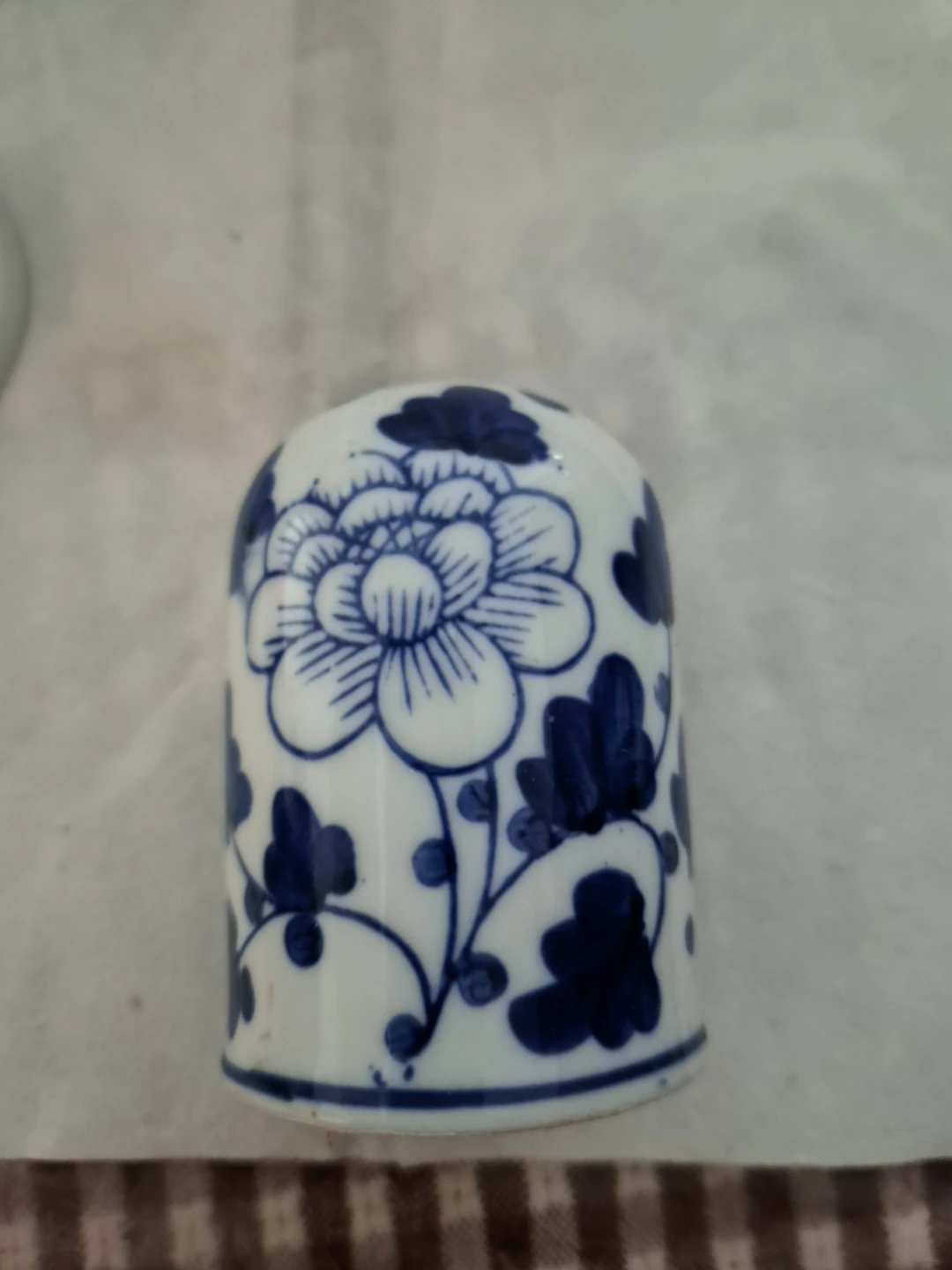 Blue and White Floral Ceramic Salt and Pepper Shaker Set - photo 4