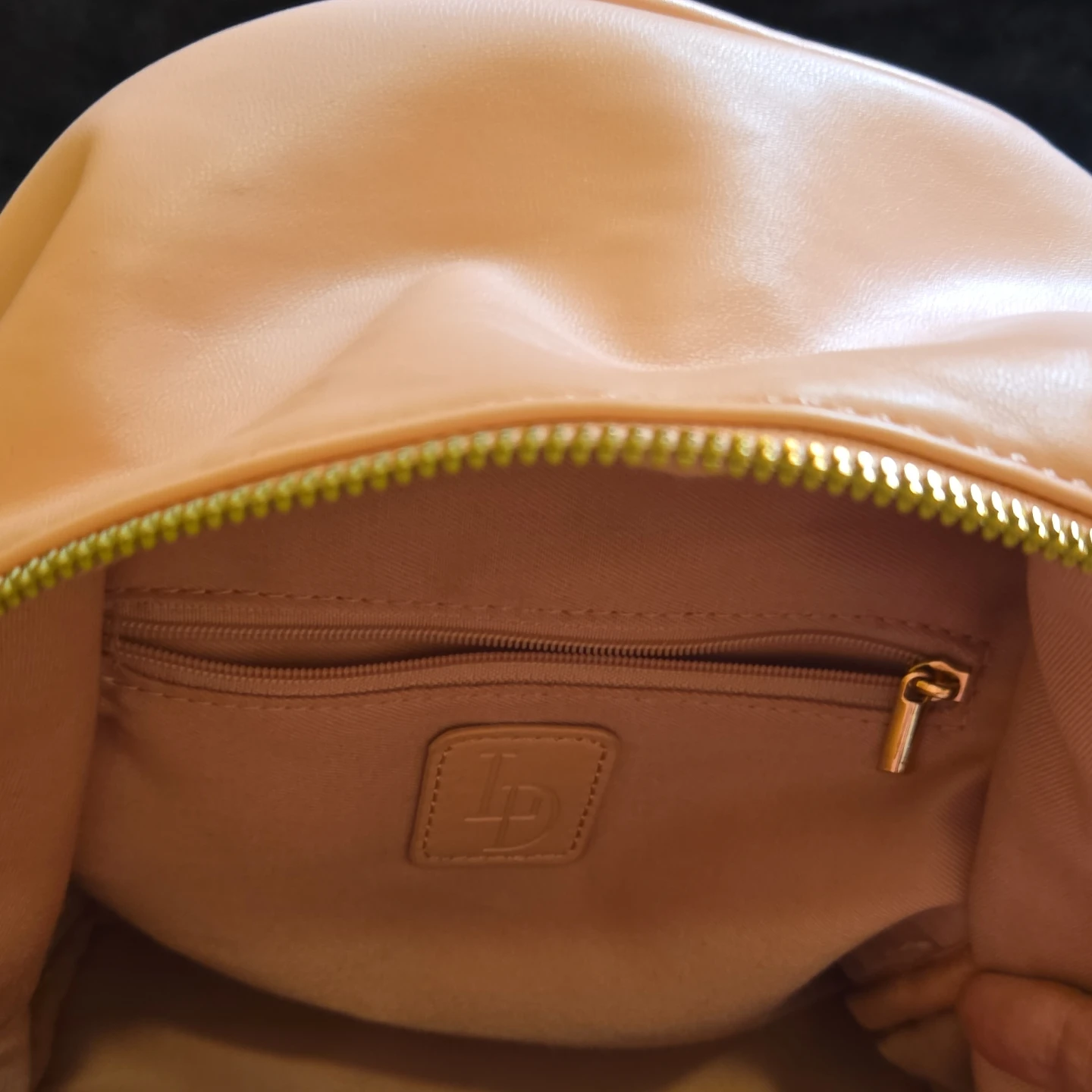 Peach Quilted Heart Mini Backpack - photo 4