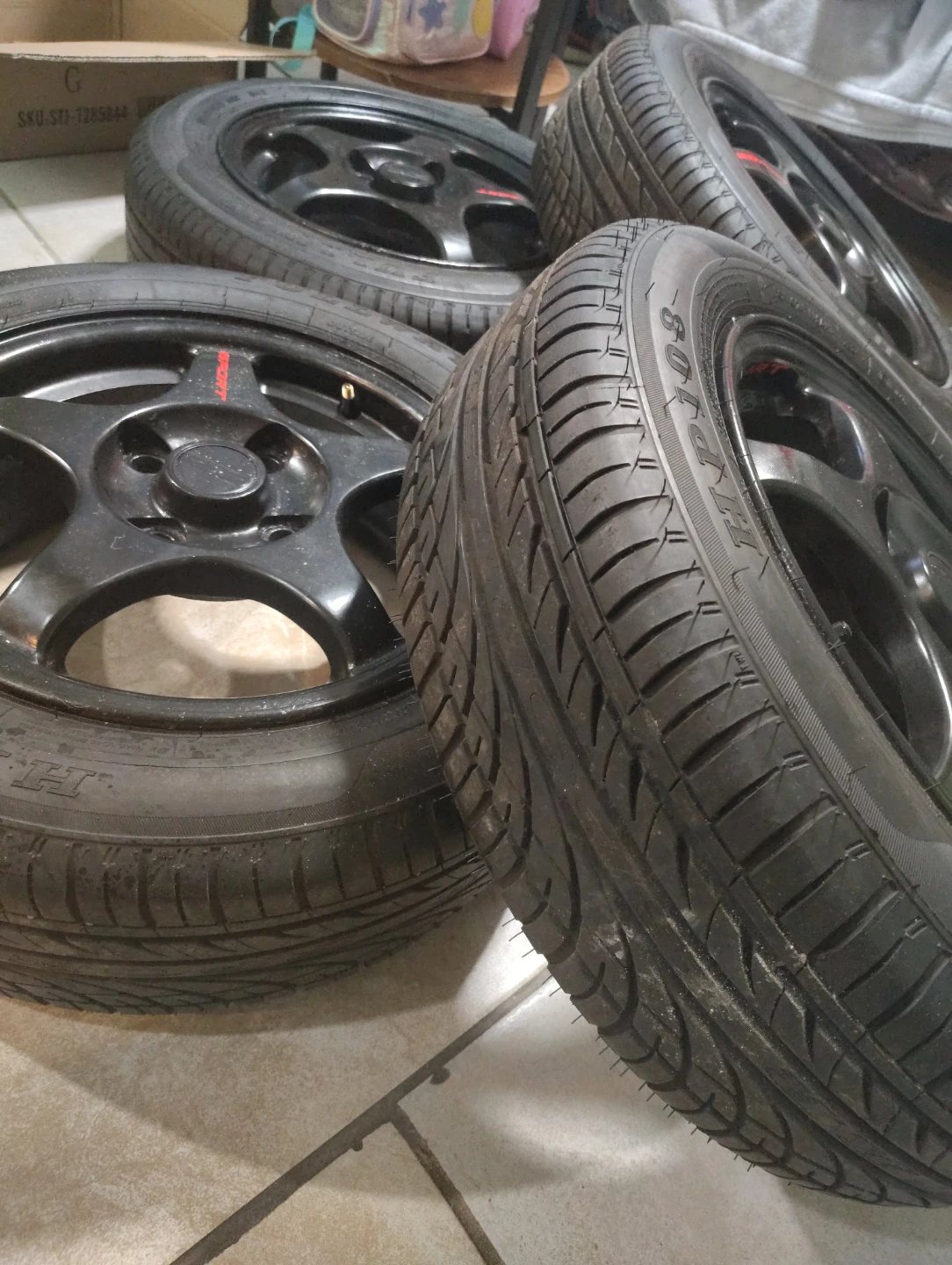 Sport 4x 16 inch Black Alloy Wheels with Tires - photo 3