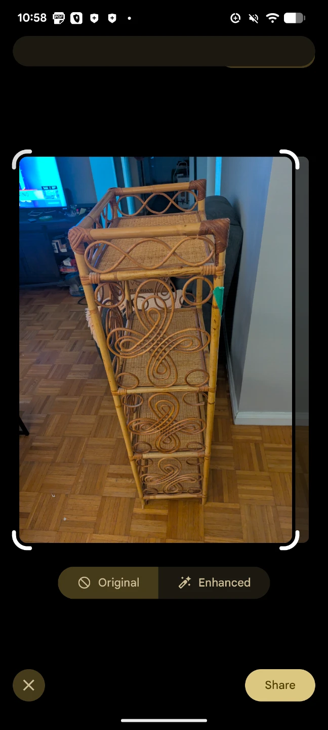 Vintage Bamboo Shelf Unit