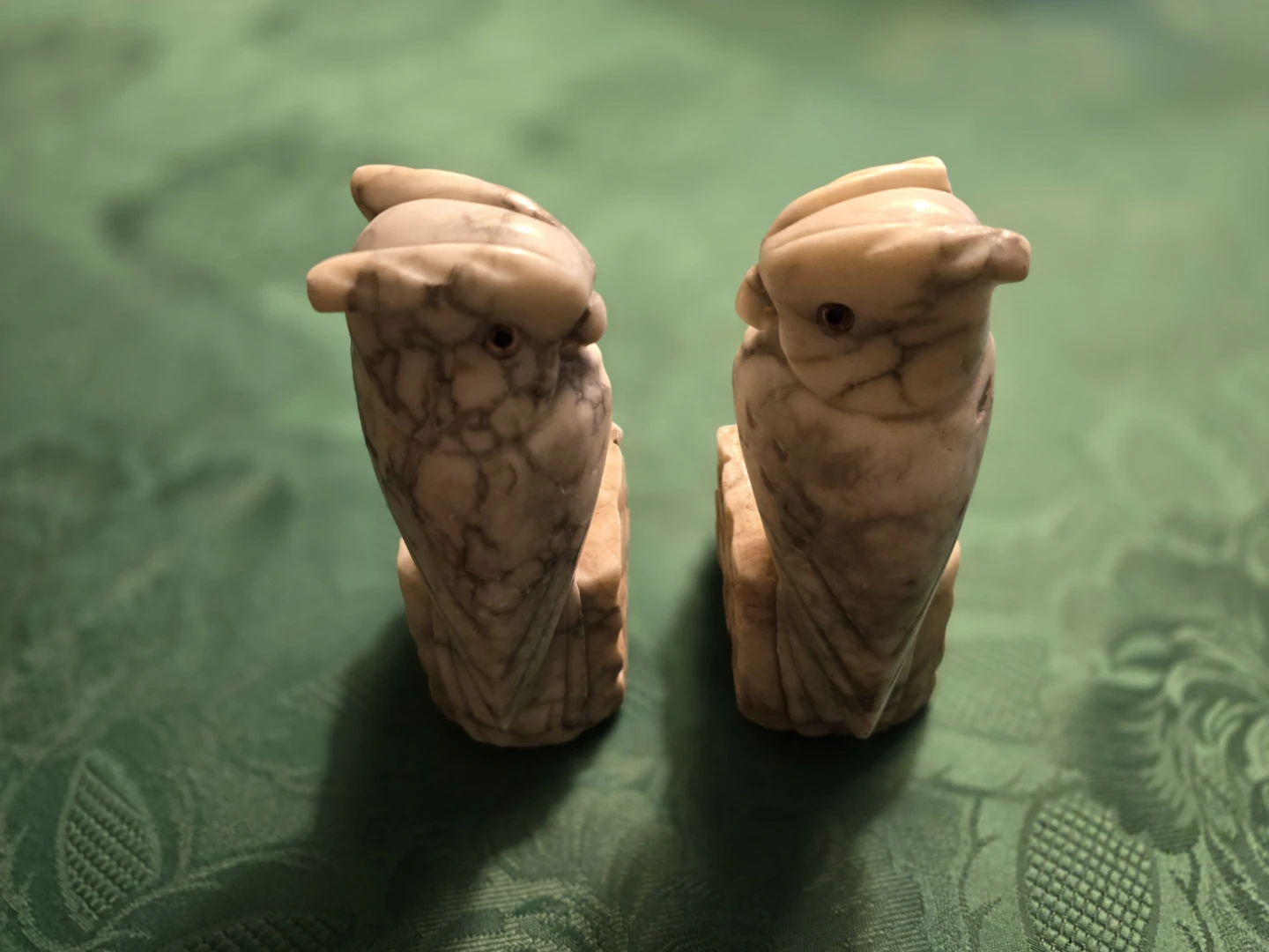 Pair of Matching Heavy Stone Owl Figurines - photo 2