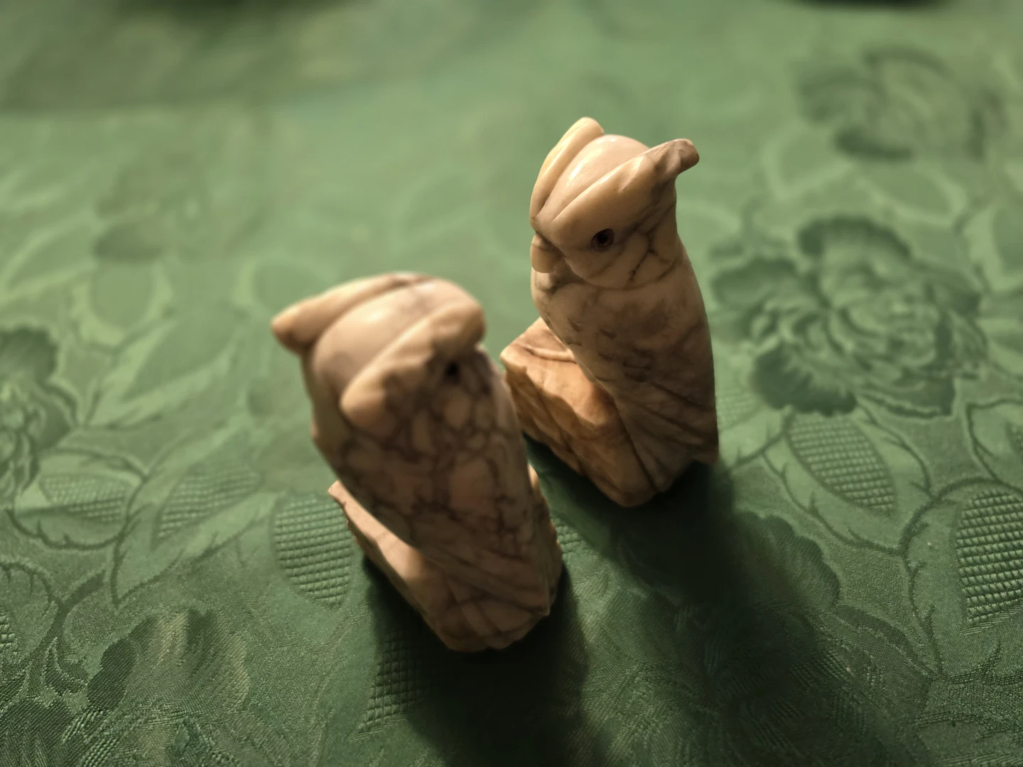 Pair of Matching Heavy Stone Owl Figurines - photo 4