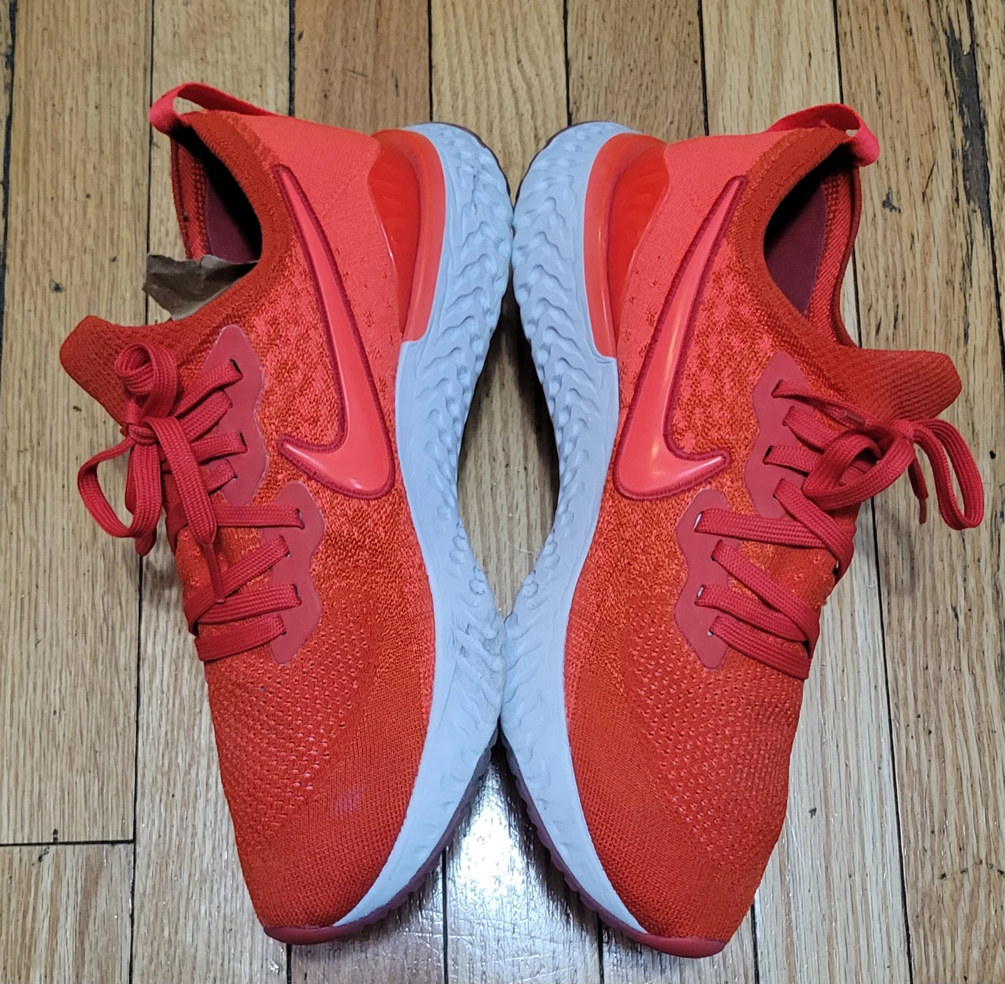 Nike Epic React Flyknit Men's Shoes - Orange/White - US 10.5 - photo 4