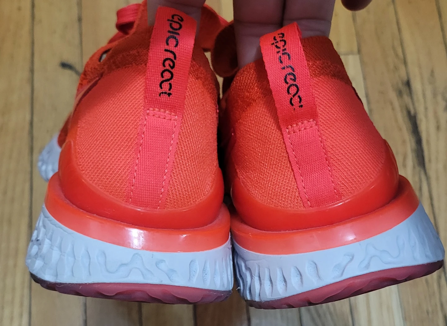 Nike Epic React Flyknit Men's Shoes - Orange/White - US 10.5 - photo 5