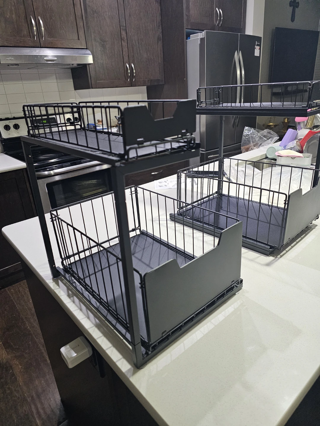 2-Tier Pull-Out Storage Rack- Space-Saving,Multifunctional ... - photo 5