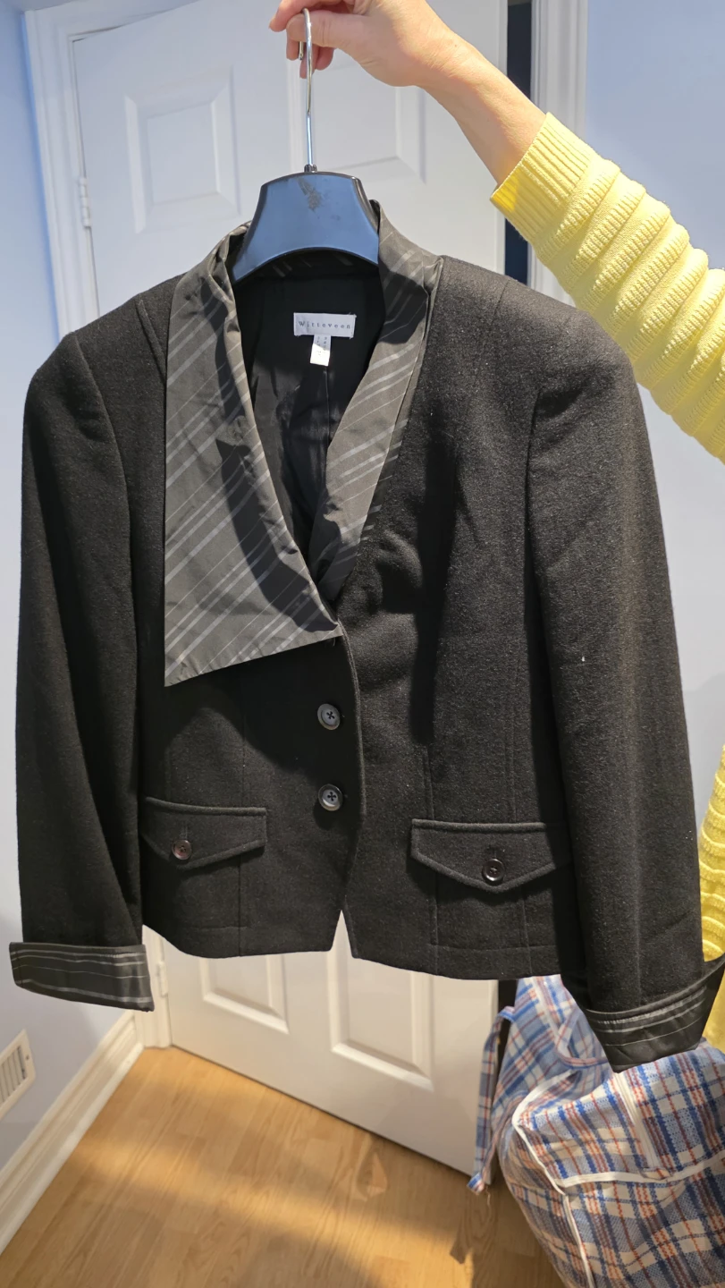 Witteveen Black Wool Blend Blazer