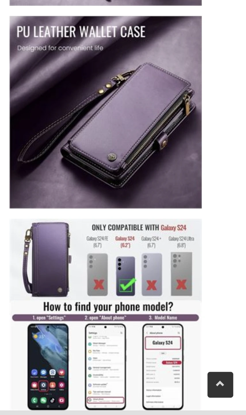 Defencase Wallet Case for Samsung Galaxy S24 6.2" - Purple - photo 3
