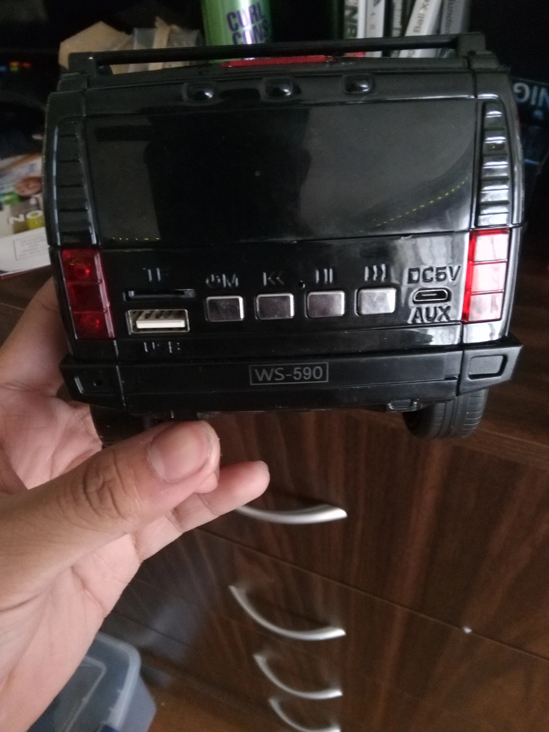 Black WS-590 Portable Speaker with USB and AUX