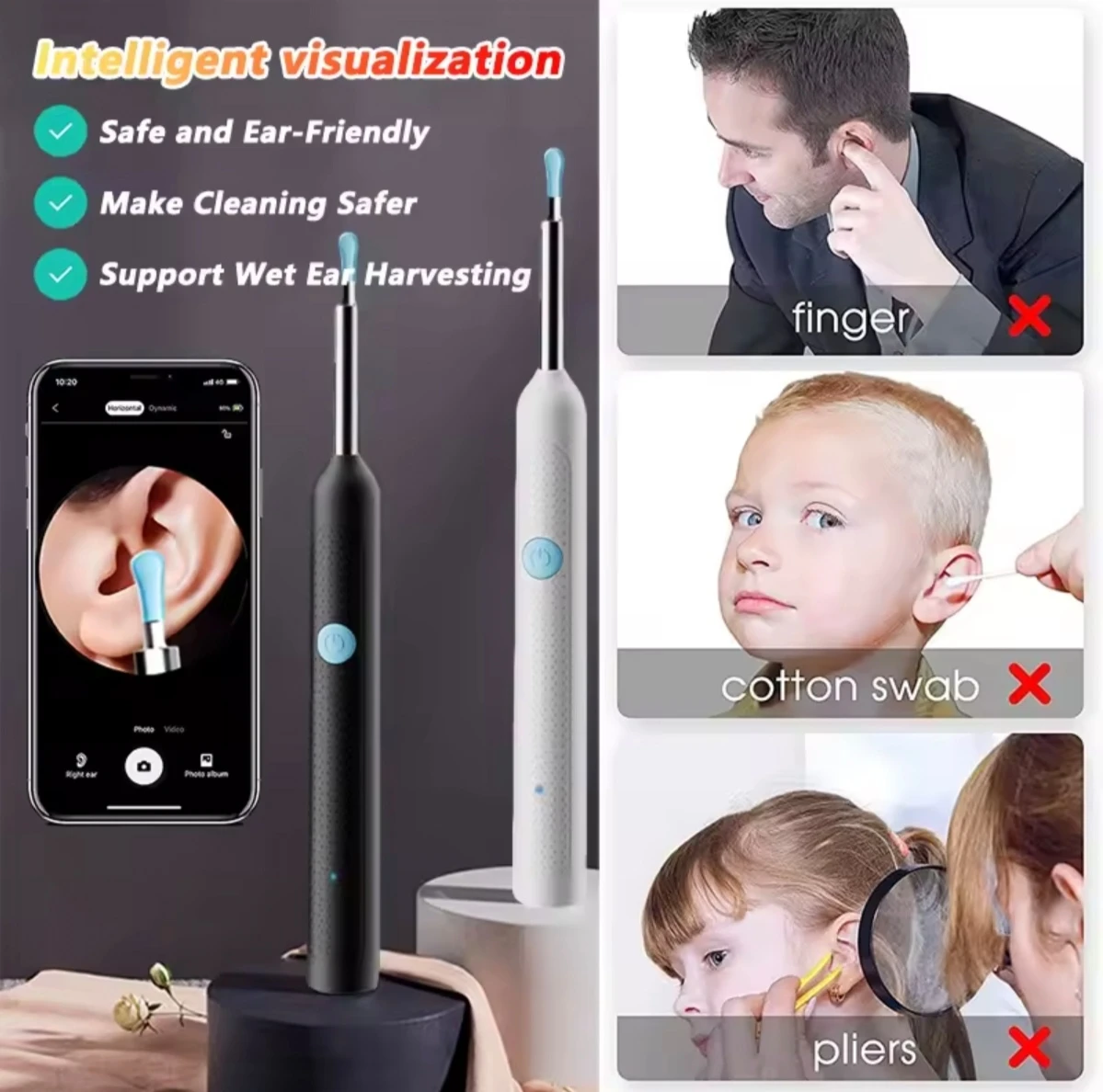 Digital Visual Ear Cleaner with USB Charging Cable - photo 2