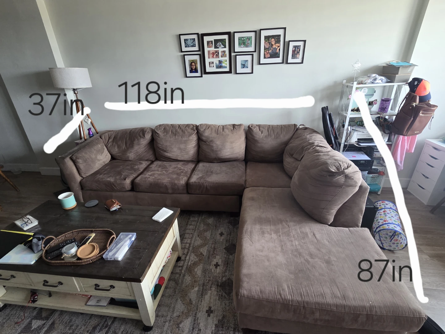 Large Brown Sectional
