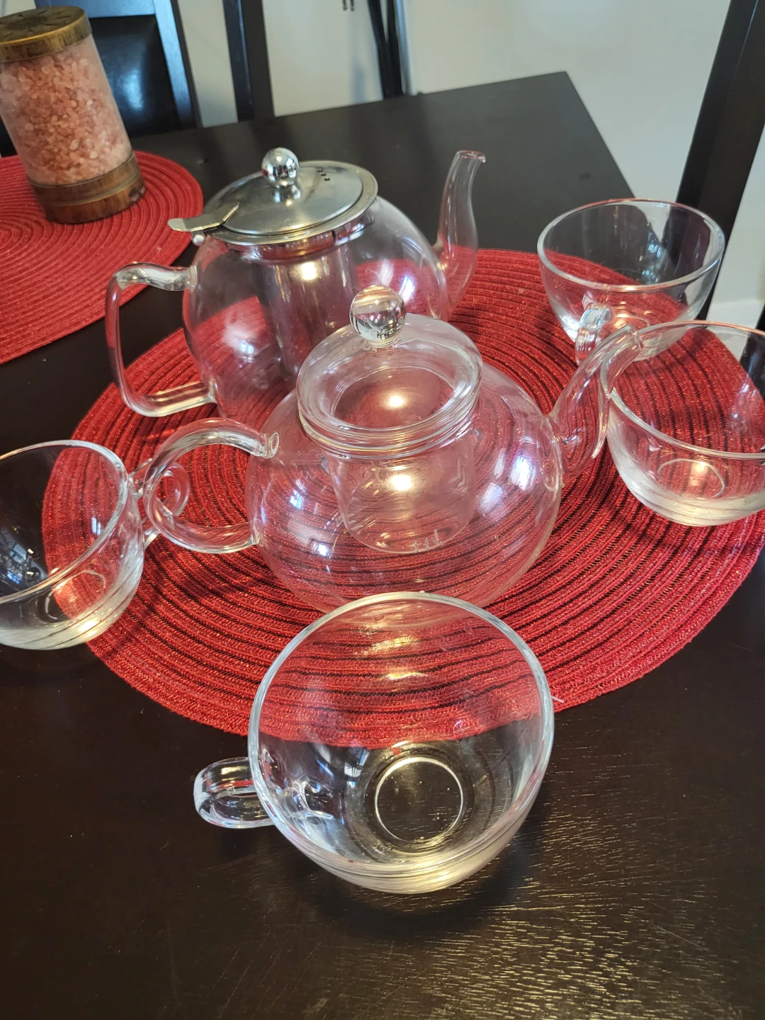 Glass Teapot and Cups Set