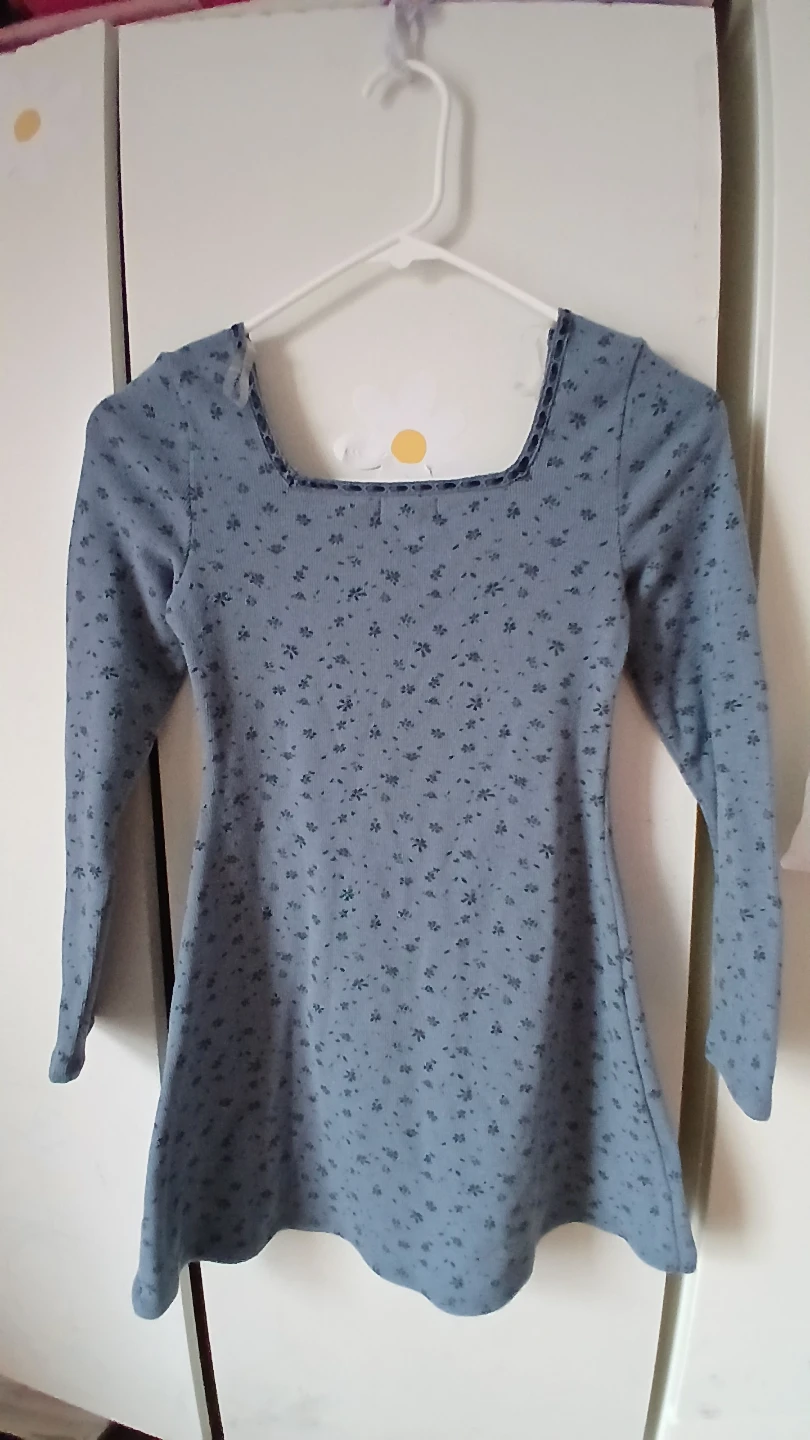 Juniors' Blue Floral Print Dress - photo 3