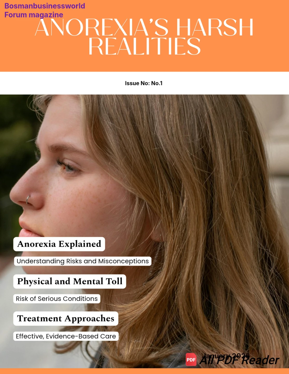 Anorexia's Harsh Realities Forum Magazine Issue No. 1