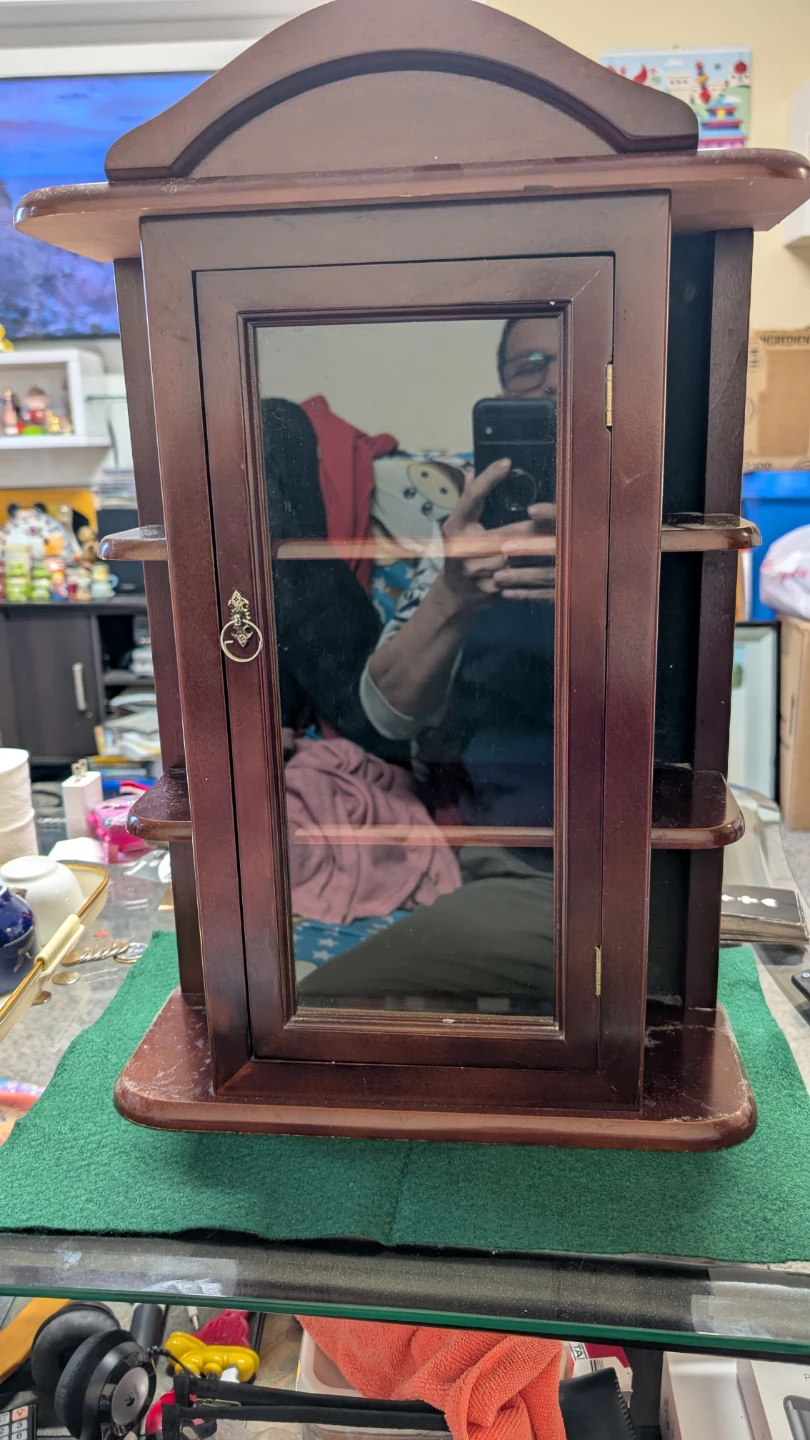 Wooden Display Cabinet with Glass Door