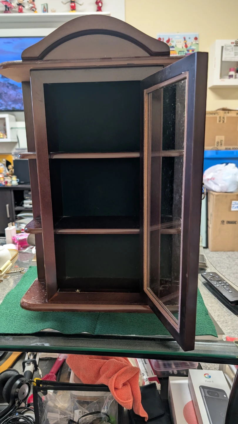 Wooden Display Cabinet with Glass Door - photo 2