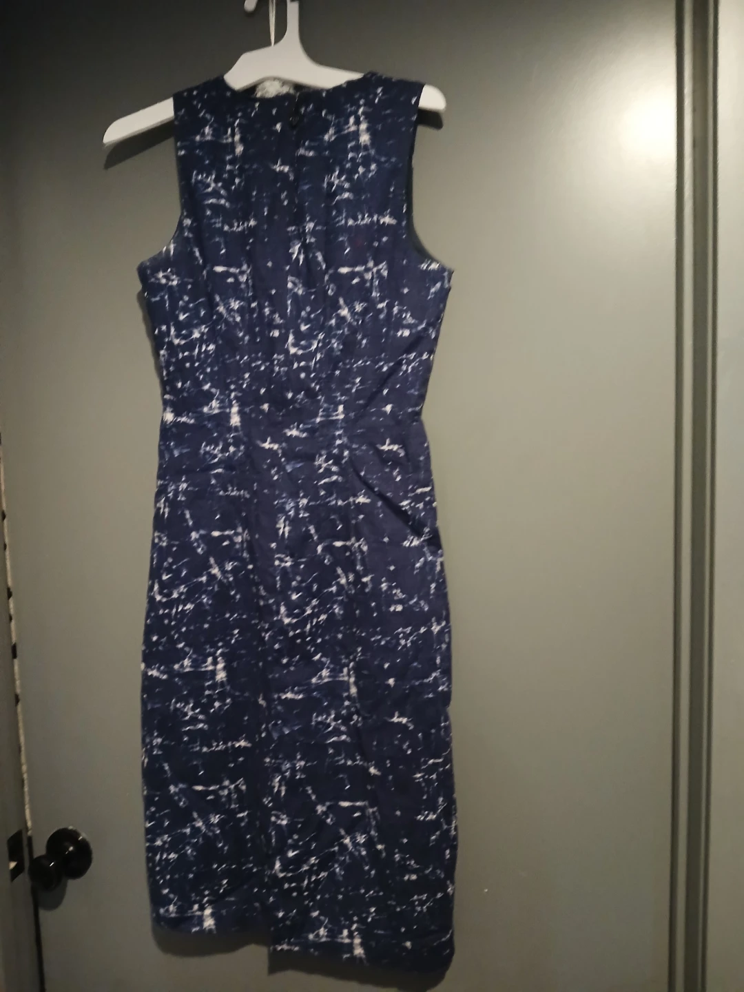 Michael Kors Navy Blue & White Abstract Print Sleeveless Dress - photo 3