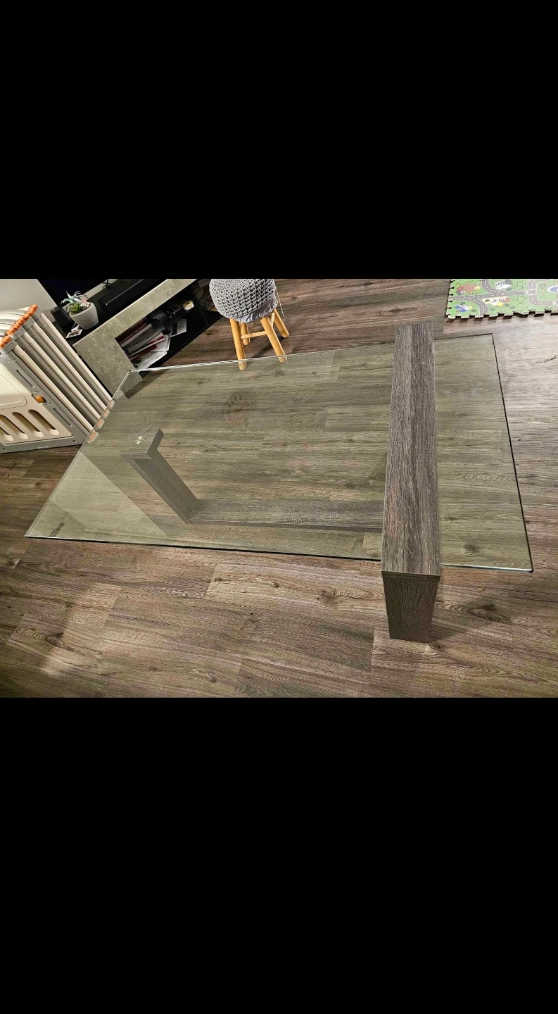 Bristow Coffee Table with Glass Top