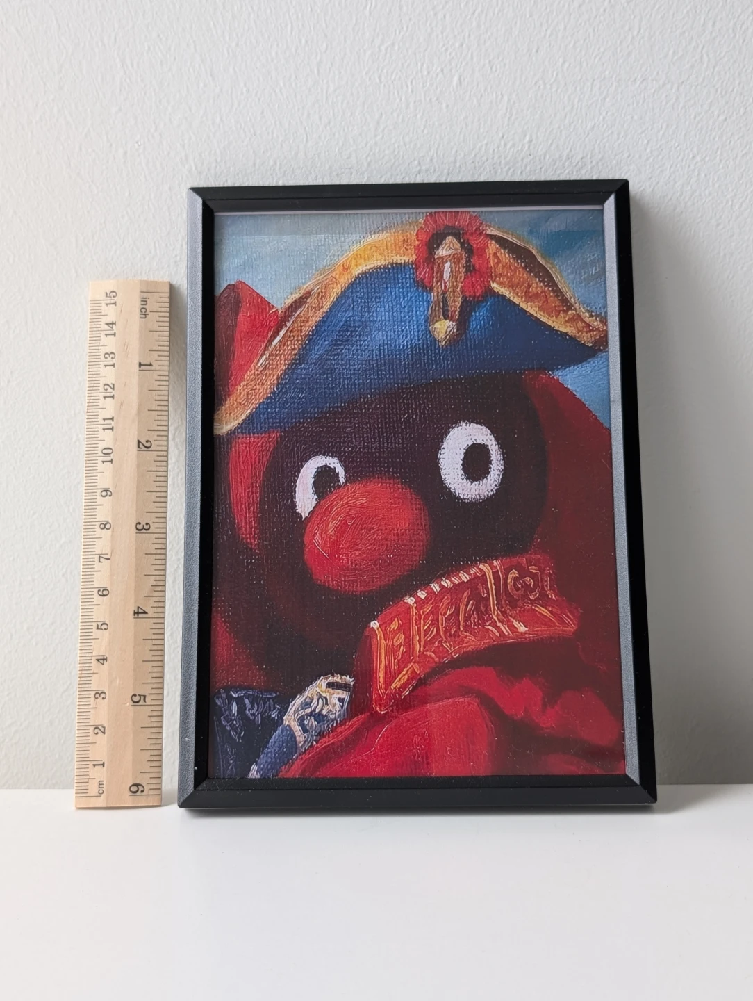 Framed Pingu print in Napoleonic Hat 13x18cm - photo 2