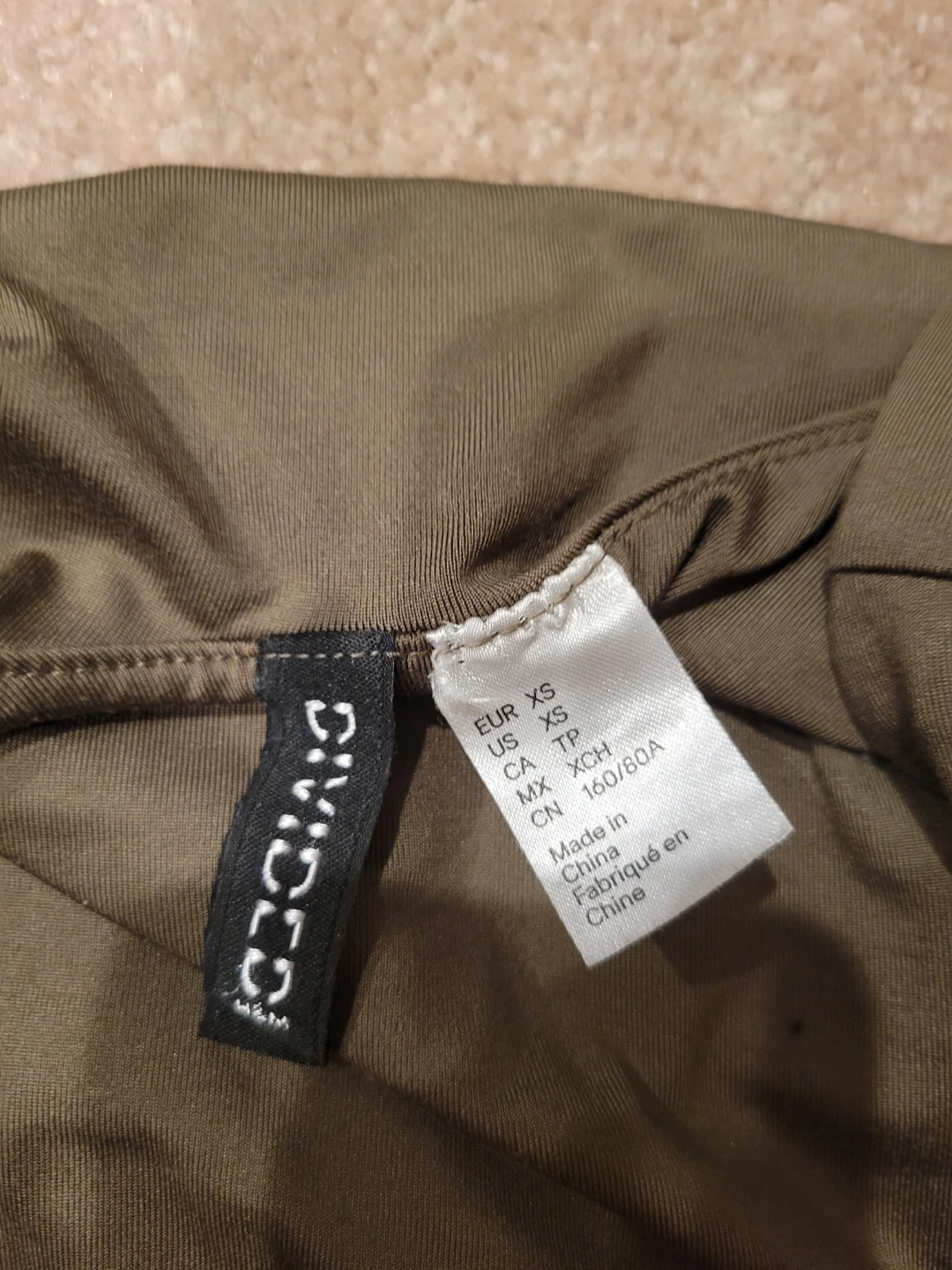 Divided Bodysuit - Olive Green - Size XS - photo 2