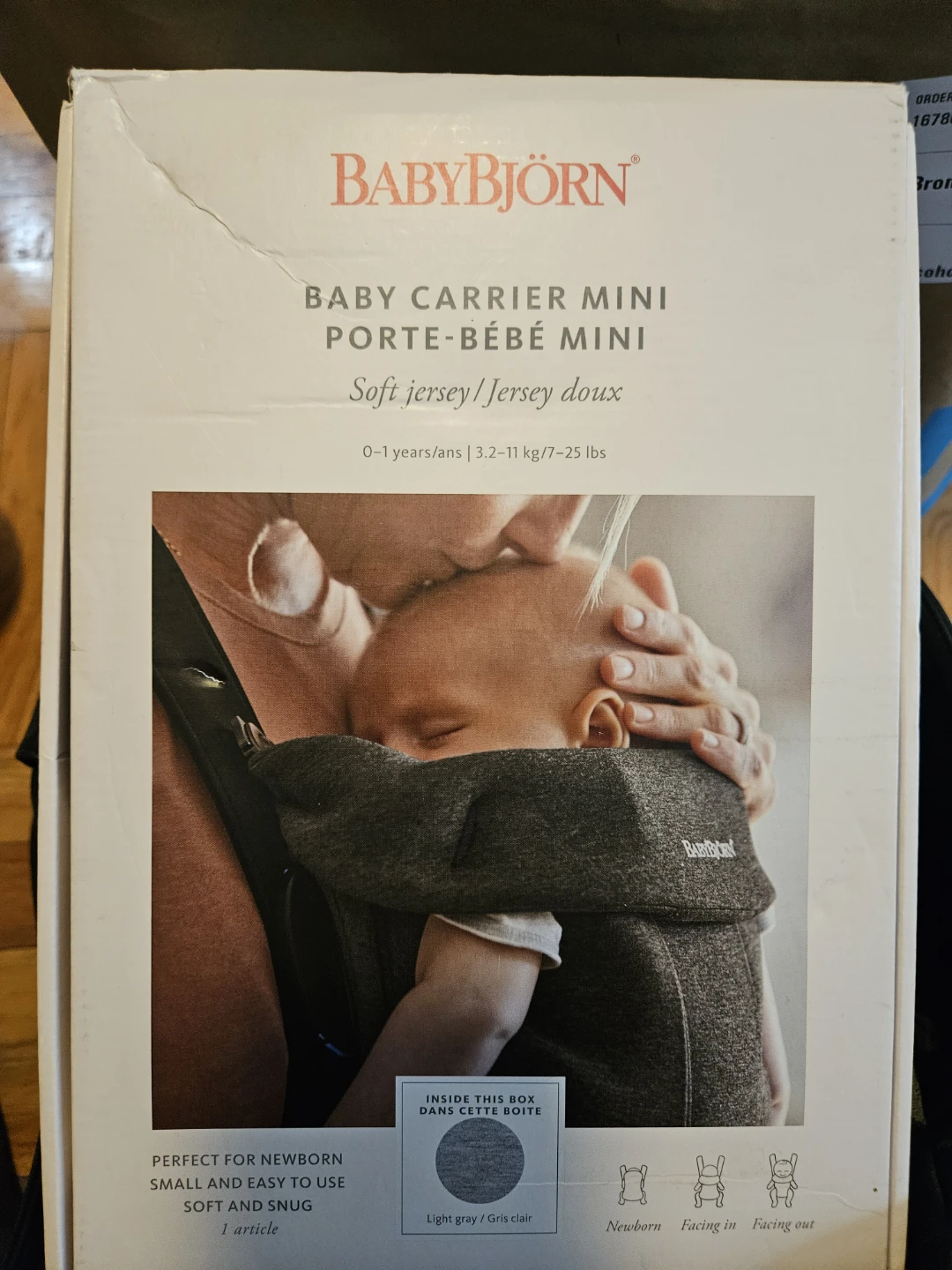 BabyBjörn Baby Carrier Mini - Light Gray Jersey