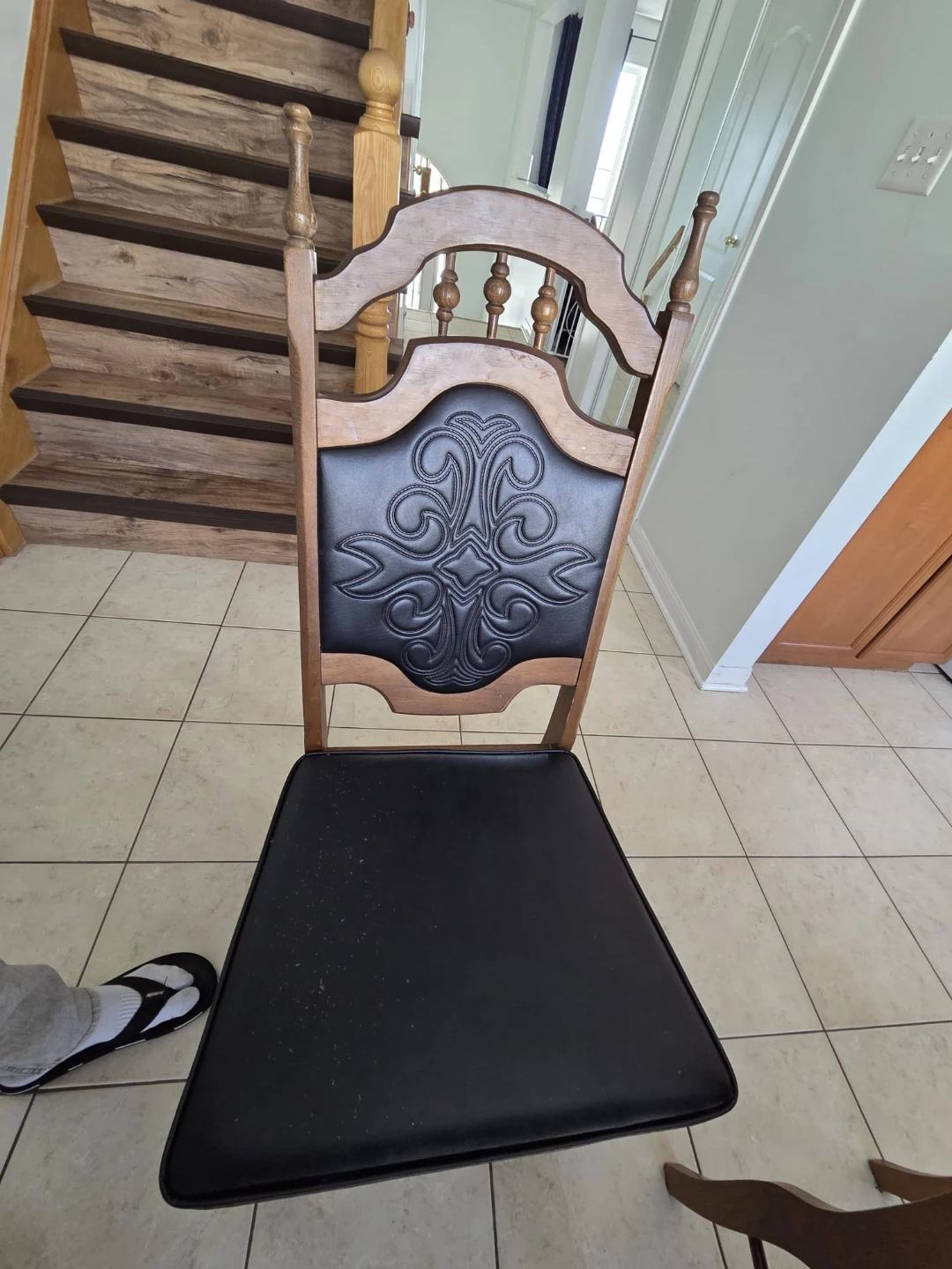 Wooden Dining Table with 6 Chairs