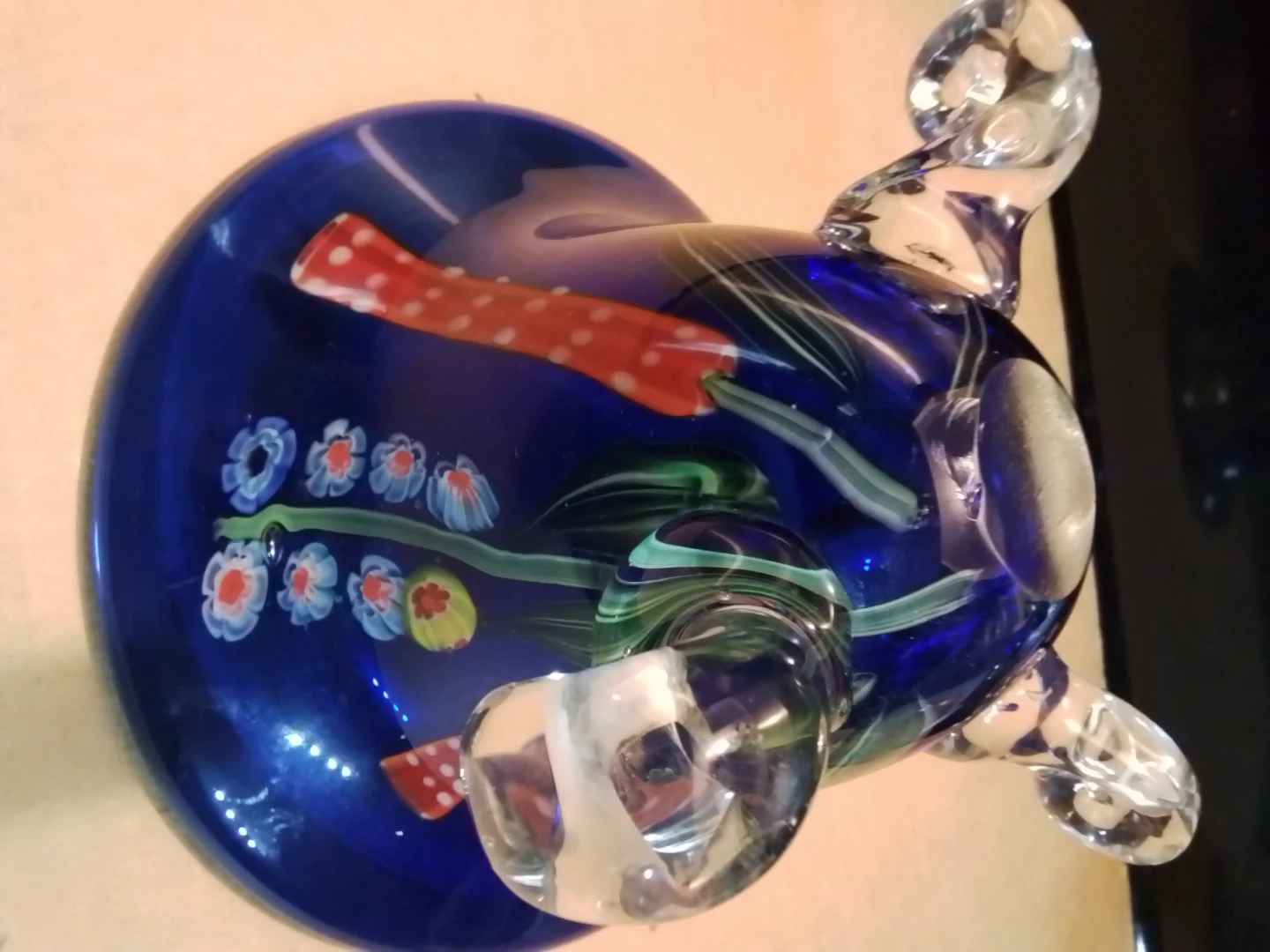 Murano hand made footed glass bowl 6.5 by 4 inches - photo 4