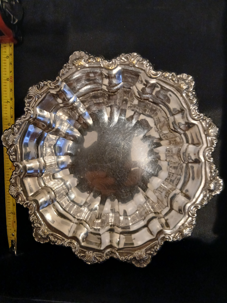 Ornate Silver Plated Serving Bowl
