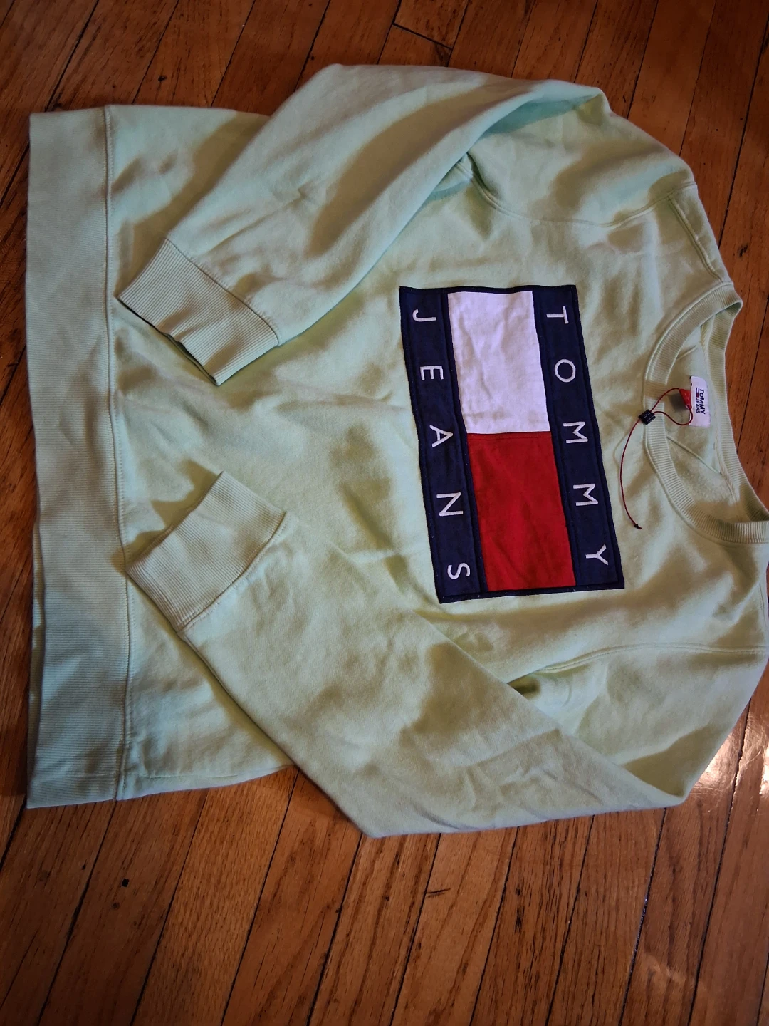 Tommy Jeans Light Green Crewneck Sweatshirt - photo 2