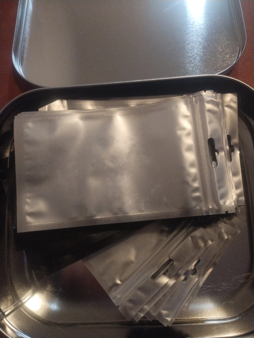 Silver Mylar Bags with Ziplock and Hang Hole