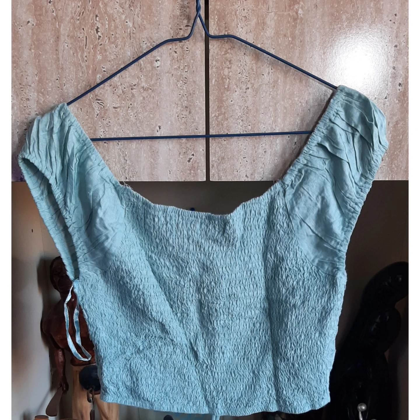 3 Women's Crop Tops Bundle (Blue Floral, Teal, Floral Print) - photo 3
