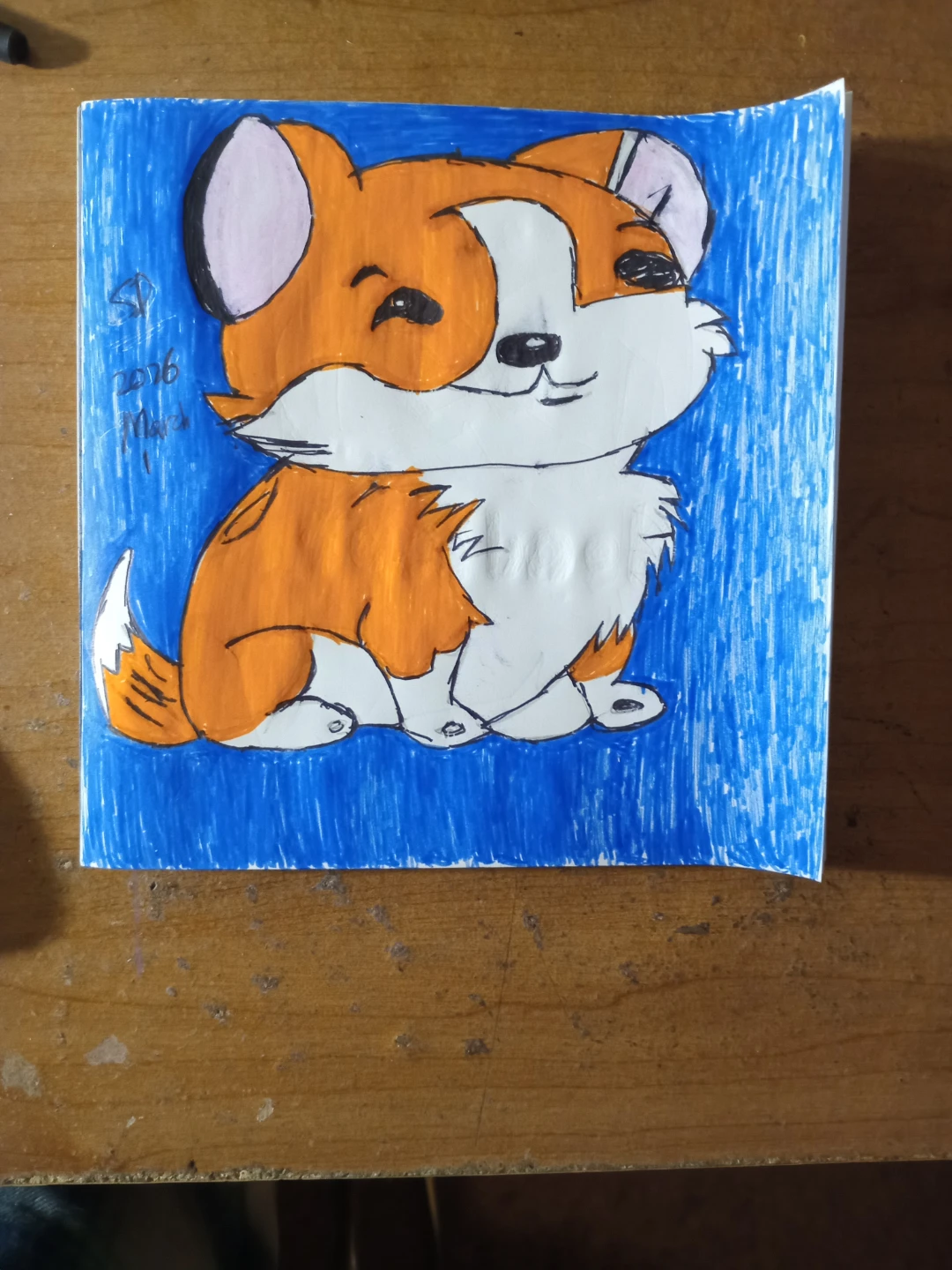 ORANGE DOG PORTRAIT CARTOON DRAWING BY CUSTOM ARTIST SHERWIN - photo 2