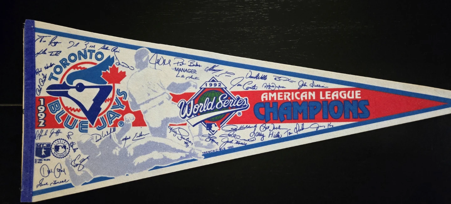 1992 Toronto Blue Jays World Series Champions Pennants - photo 3