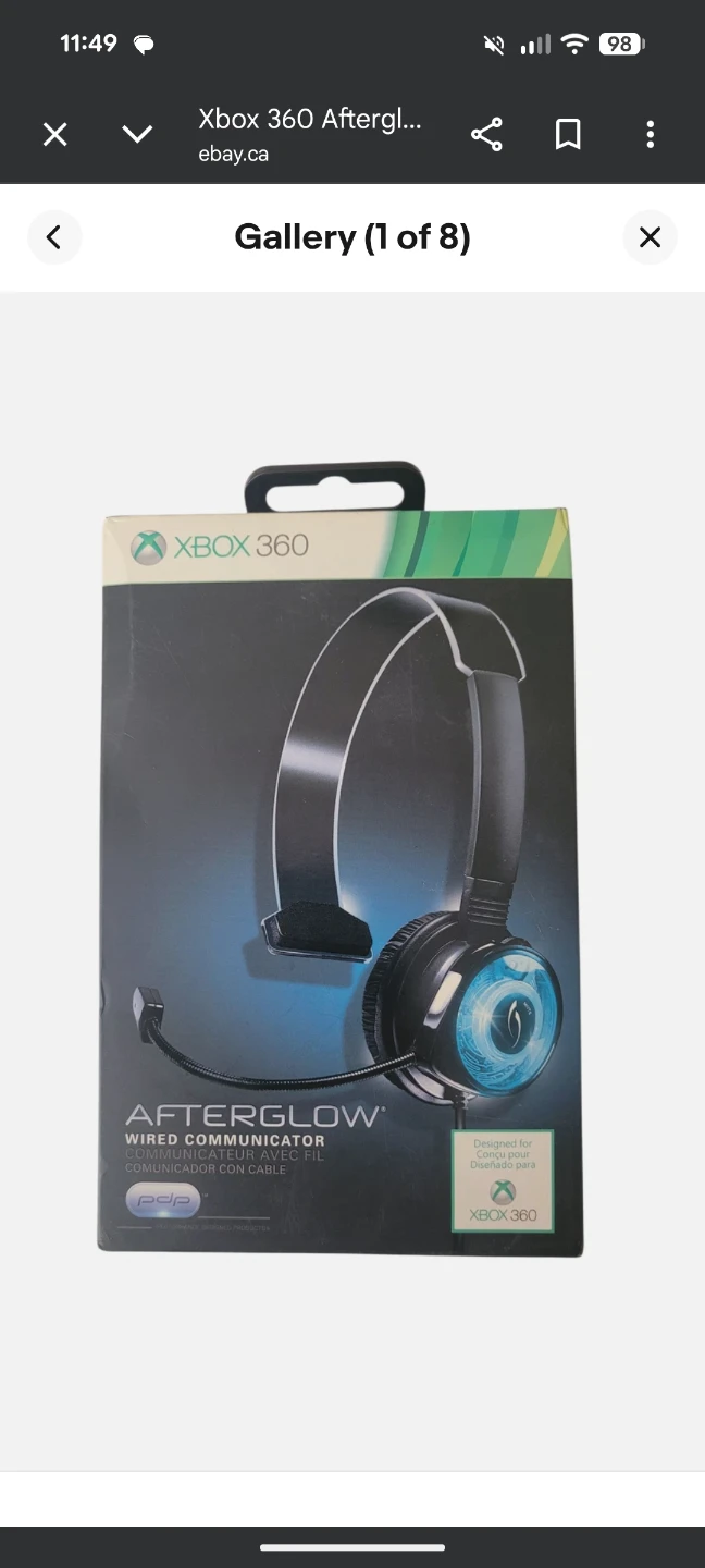 Xbox 360 Afterglow Wired Communicator Headset - photo 2