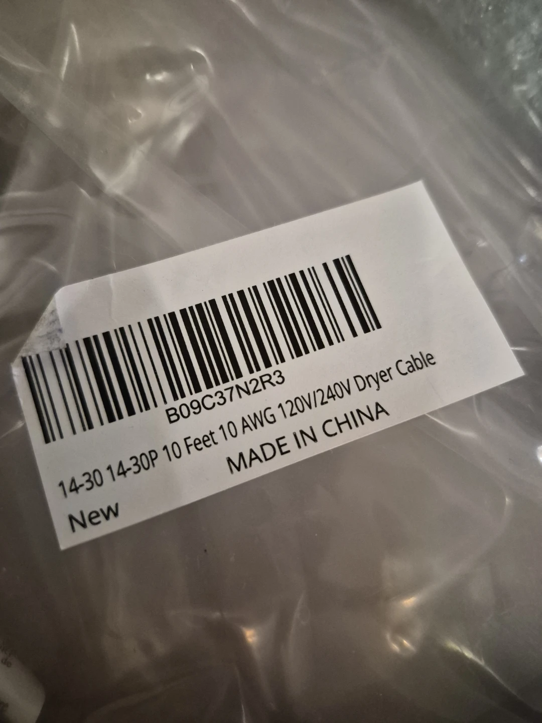 10 ft 10 AWG 120V/240V Dryer Cable - photo 2