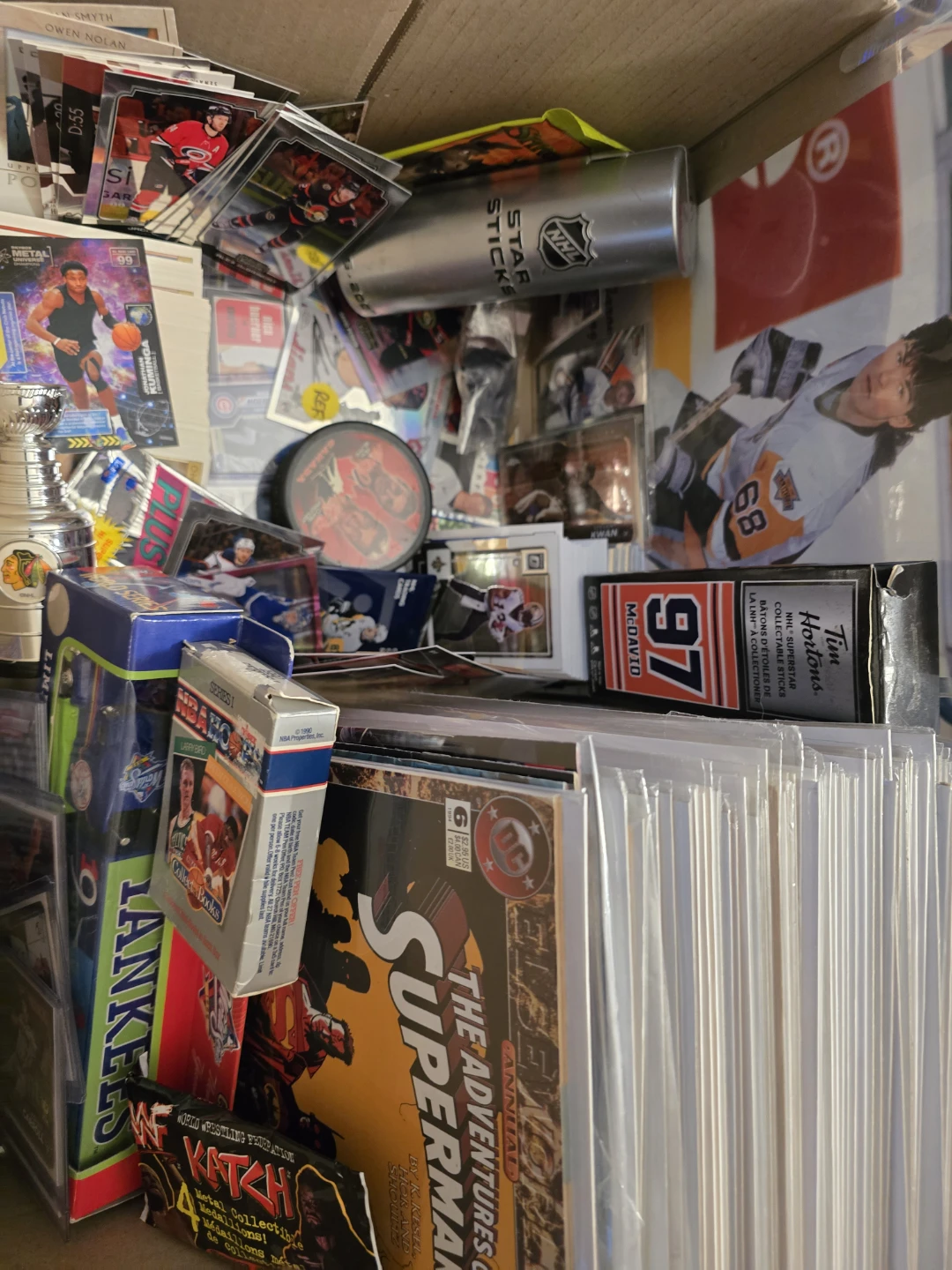 Collection of Sports Trading Cards and Memorabilia