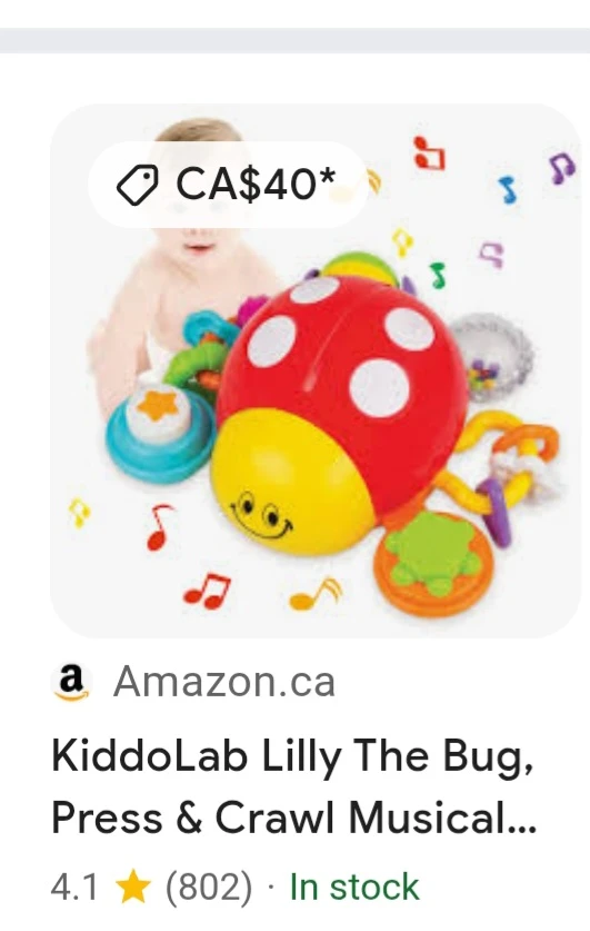 KiddoLab Lilly The Bug Press & Crawl Musical Activity Toy ... - photo 4
