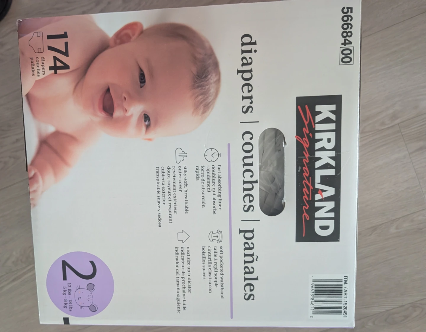 Kirkland Signature Size 2 Diapers - 174 Count - photo 2