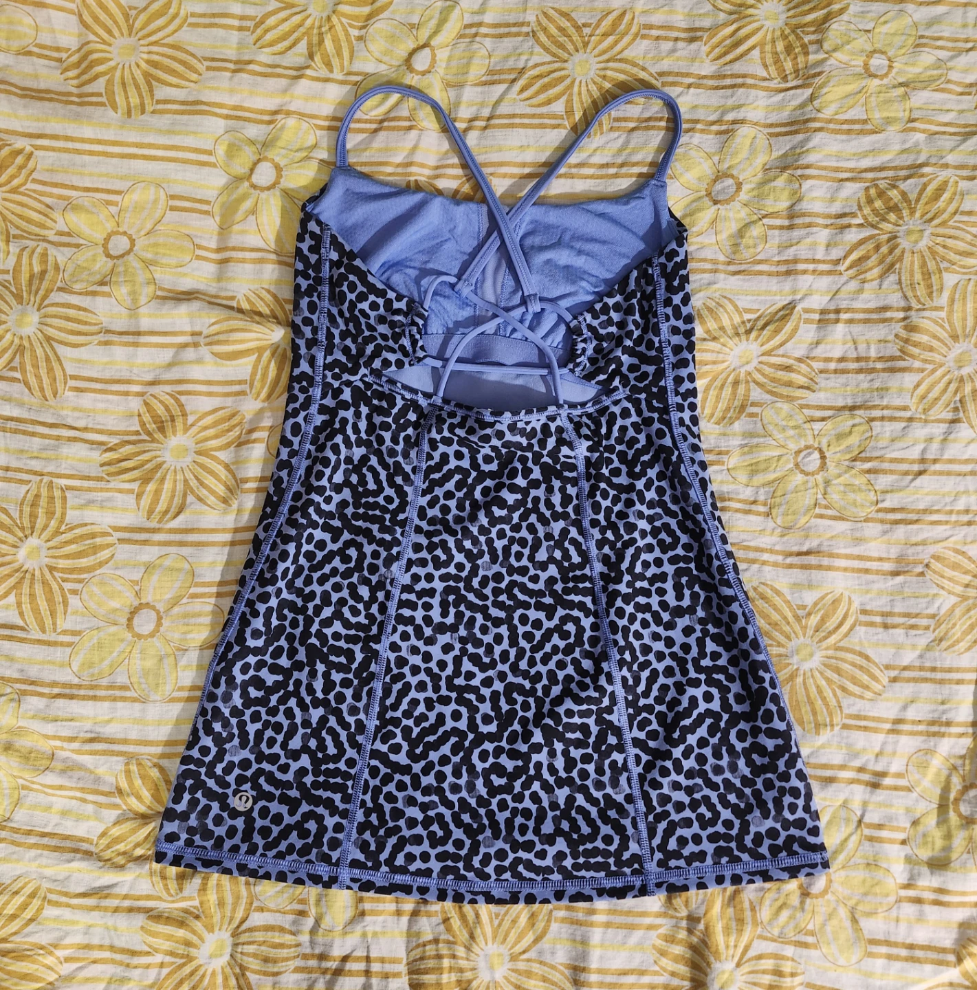 purple and black polkadot lululemon tank top - photo 2