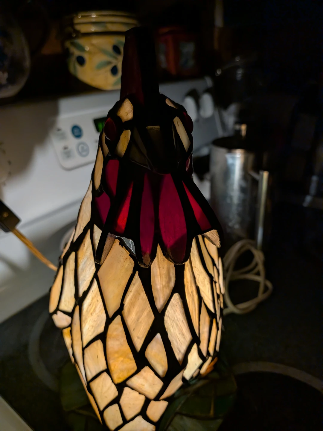 Stained Glass Rooster Lamp - photo 3