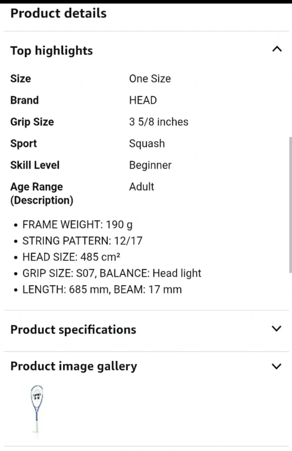 HEAD Discovery Elite Squash Racquets - Pair - photo 4