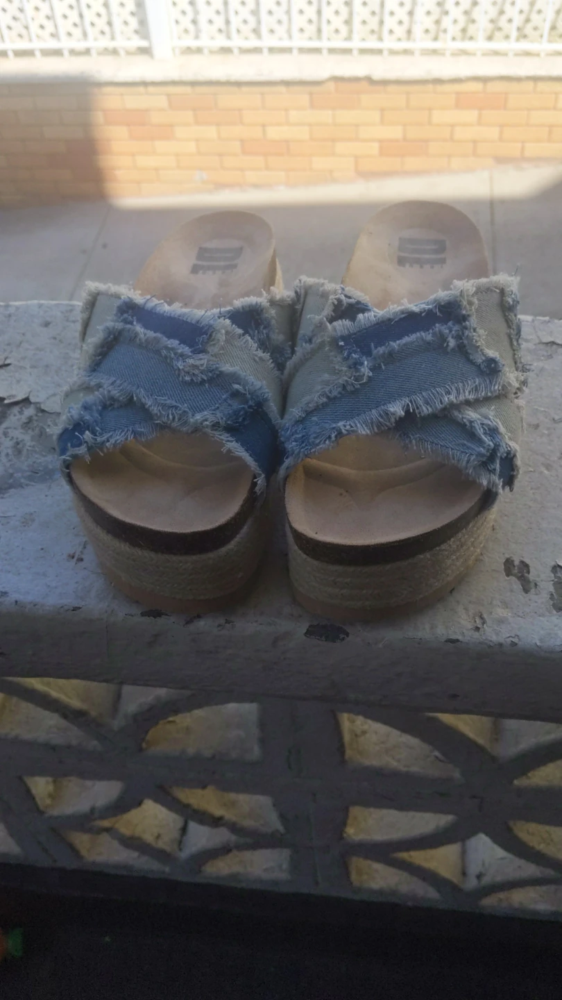 DL Sport Denim Platform Slide Sandals - photo 2