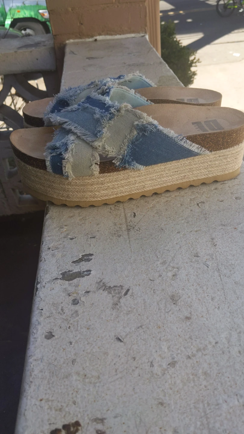 DL Sport Denim Platform Slide Sandals - photo 3