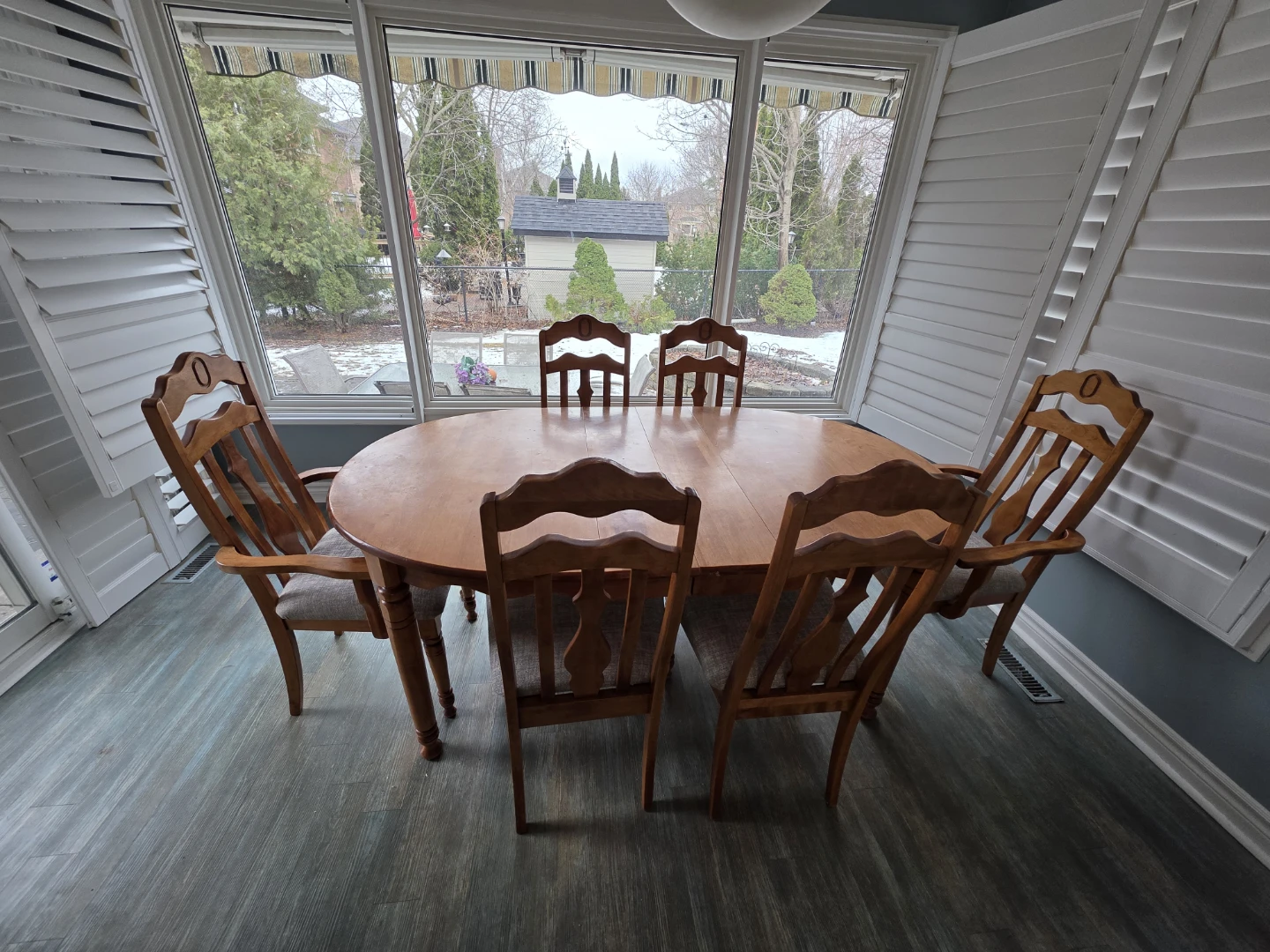 Solid Wood Dining Table with 6 Chairs - photo 3