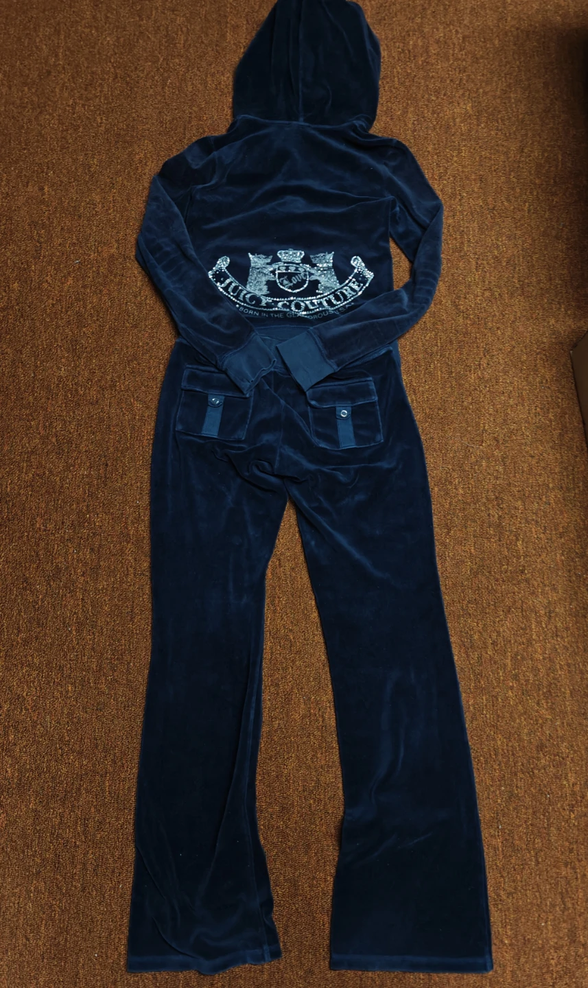 Navy Blue Juicy Couture Bling Tracksuit