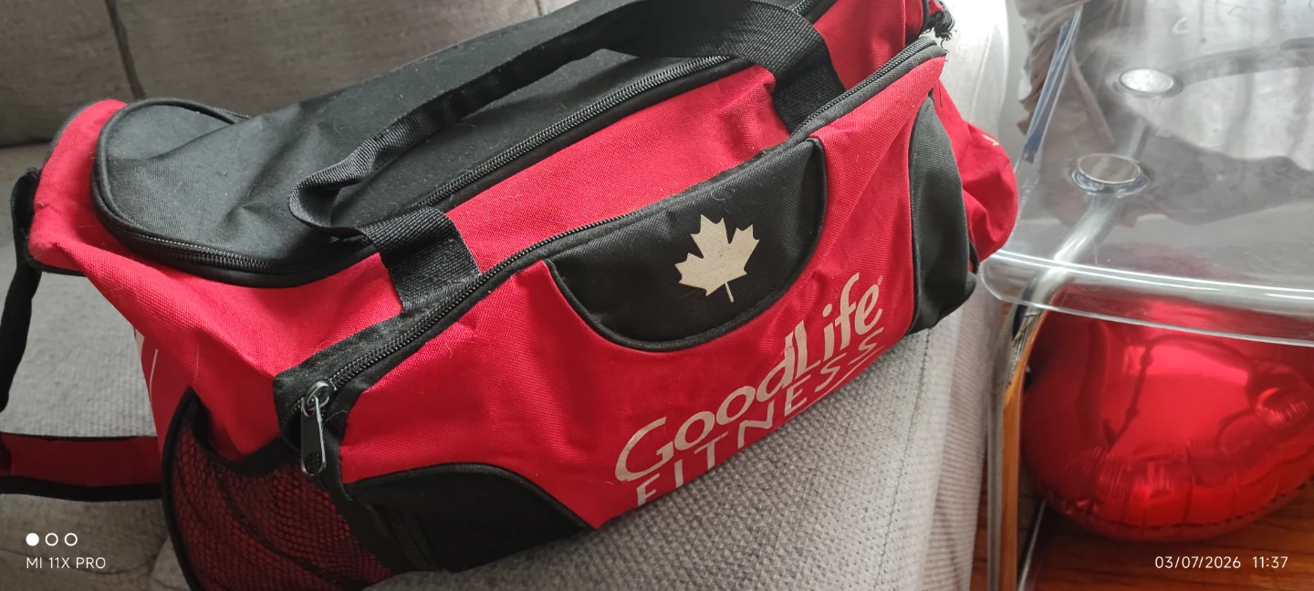 GoodLife Fitness Red & Black Duffel Bag