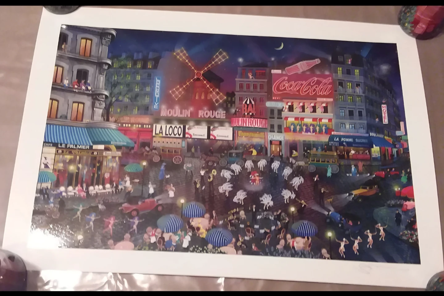 Moulin Rouge and Parisian Scene Print