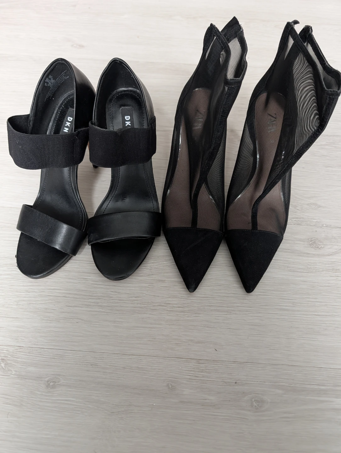 Two Pairs of Women's Black Heels - DKNY & ZARA